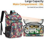 Kalesi Cooler Backpack 36 Cans Lightweight Insulated Backpack Cooler Leak-Proof Travel Camping Lunch Backpack Outdoor Cutlery Backpack for Men and Women