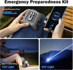 KITWLEMEN 14500mAh Portable Waist Fan - Personal Clip on Belt Fan, 5 Speed 67H Cooling, Rechargeable Battery Operated, Wearable with Lanyard & Light for Camping, Travel, Jobsite (Gray)