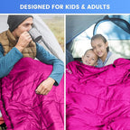 0 Degree Sleeping Bag for Cold Weather,100% Cotton Flannel XXL for Adults Big and Tall Cold Weather Winter Zero Degree Camping,Free Compression Sack