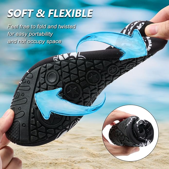 Deevike Water Shoes for Women Men Barefoot Quick-Dry Aqua Socks Slip-on for Beach Swim Surf Yoga Exercise