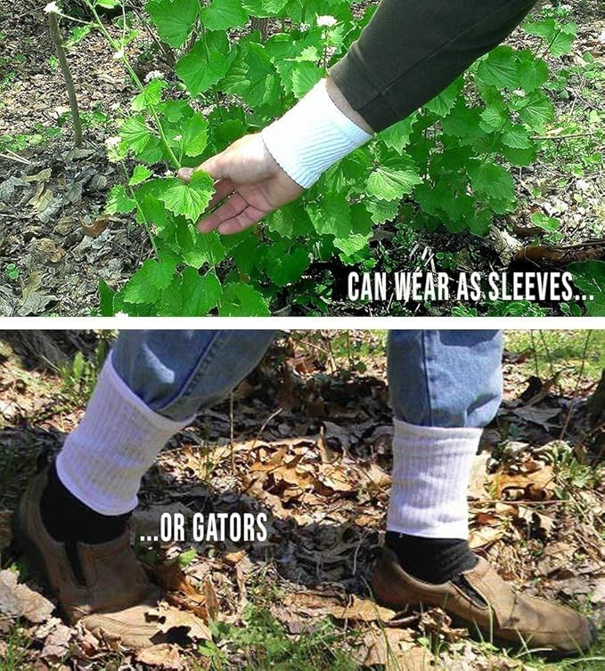 Tick Gaiters - PullOn Permethrin Treated, Ticks, Mosquitoes, Flies & More Insect Repellent, Unisex