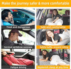 KMZ SUV Air Mattress Thickened and Double-Sided Flocking Travel Camping Bed with 2 Pillows & Electric Pump Dedicated Mobile Cushion Inflatable Bed for SUV Trunk and Rear Seat (Light Gray)