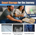 55L Travel Backpack, Extra Large Laptop Backpack, Carry On Backpack, Expandable 50L - 60L Large Luggage TSA Flight Approved Anti-Theft Laptop Bag, 18.4 Inch Business Weekender Bag For Men, Blue