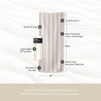 Nomadix Original Towel - Perfect for Beach, Pool, Travel, Camping, Yoga - Made with Recycled Materials - Super Absorbent - Sand Resistant - Cabana Stripe Beige - 72.5x30
