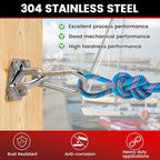 sprookber 304 Stainless Steel Pad Eye Snap Hooks, M10 Heavy Duty Ceiling Hook, 1700lb Capacity Hammock Swing Hanging kit, Plant Hangers, Marine Hardware Staple Hook Loop with Screws, Set of 8