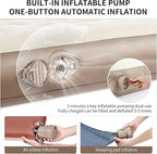 Naturehike Narrow King Size Air Mattress with Electric Built-in Pump, 79 * 71in Extra Wide Inflatable Mattress for Home, Camping, Guests, Travel, Morning View Series