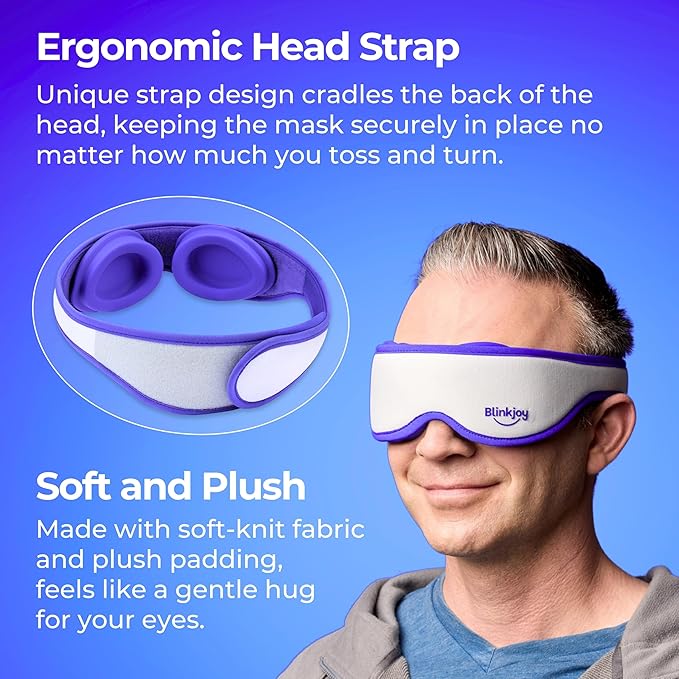 Hydrating Sleep Mask (2ND GEN) for Dry Eye - Optometrist Recommended for Dry Eye Relief, Protects from Dust and Drafts, Preserves Drops, Comfortable & Lightweight