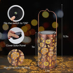 Homemory Sunflower Solar Lanterns Lights Outdoor Waterproof, Hollowed-Out Metal Decor Lantern, Gifts for Women, LED Solar Lights Metal Decoration Outside for Yard, Patio, Backyard, Porch, Lawn