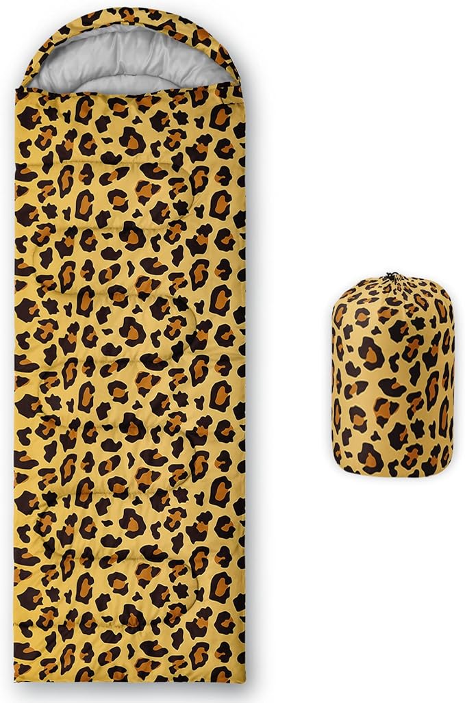 QOOMO Animals Camping Sleeping Bags,3 Season Warm & Cool Weather,Lightweight,Waterproof Sleeping Bags for Adults & Kids,Traveling,and Outdoors,Camping Gear Equipment