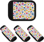 Qilmy Fresh Style Floral Fragments Luggage Handle Wrap 2Pack Luggage Identifiers Tag Comfort Handle Grips Cover for Stroller Suitcase Bag Airplane Travel Accessories1526