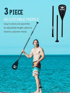 11' Inflatable Stand Up Paddle Board – Extra Wide SUP for Adults & Kids of All Skill Levels, Stable Paddleboard with Pump, Fins, Backpack, Accessories & Waterproof Phone Pouch