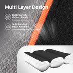 ALPHA CAMP Oversized Camping Chair Heavy Duty Lawn Chair with Cooler Bag Support 450 LBS Steel Frame Collapsible Padded Arm Quad Lumbar Back Folding Chair for Lawn Outdoor