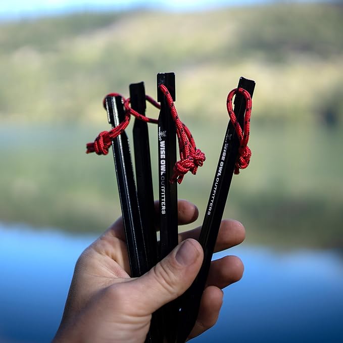 Wise Owl Outfitters Single Hammock & Rain Fly Bundle – Orange Lightweight Camping Hammock with Tree Straps & Waterproof Tarp for Hiking & Outdoor Shelter