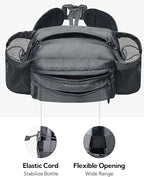 WATERFLY Fanny Pack Waist Bag: Waist Pack for Women Men with Two Water Bottle Holder Hiking Fanny Pack for Running Walking DogWalking Travel Cycling