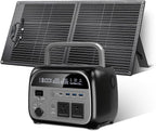 Portable Power Station with Solar Panel 100W - 345Wh LiFePO4 Battery Solar Generator 500W with for Camping RVs Travel Home Use Emergencies
