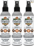 Ranger Ready Repellents Picaridin Insect Repellent with Scent Zero - Mosquito Repellent & Tick Spray (5 Fl Oz, Pack of 3)