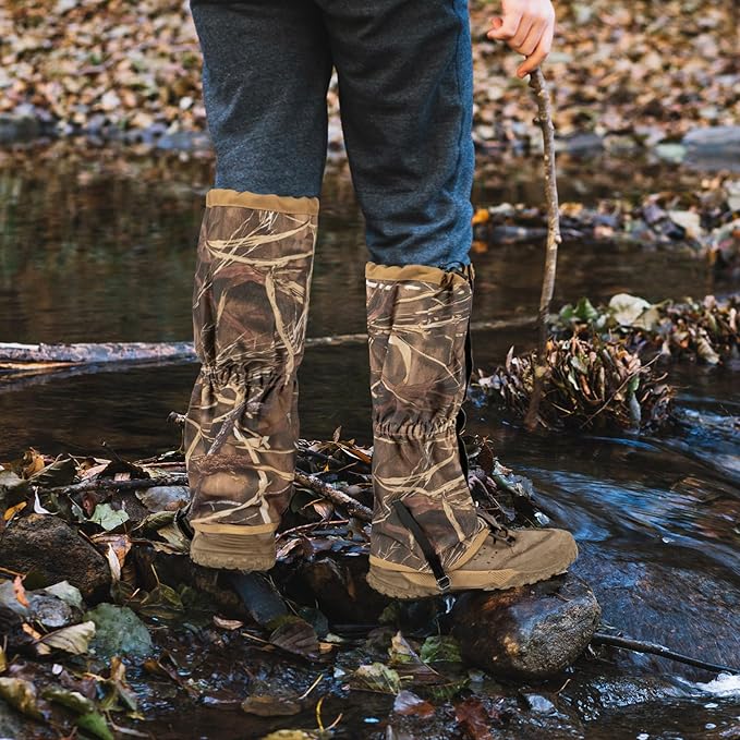 likloks Adjustable Leg Gaiters for Men & Women - Lightweight & Waterproof Gaiter for Hiking, Snow, Trail, Trekking, Hunting, Climbing