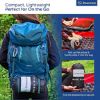 DREAMCARE Camping Pillow, Memory Foam Travel Pillow, Camping Accessories - Small Pillow Camping Essentials Camping Pillows for Sleeping, Backpacking Pillow, Travel Pillows for Sleeping (Medium, Red)