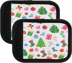4 Pack Christmas Pattern Luggage Handle Wrap, Detachable Luggage Tag, Neoprene Suitcase Wrap with Comfort Grip & Bright Identifier for Suitcase, Travel Bag, Sports Bag