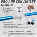 Paddle Board Paddle Detachable, Stand Up Paddle for Adults with Double Locks, Kayak Paddle Adjustable with Glass Fiber Blade, Floating Paddle Board Oar with Lightweight