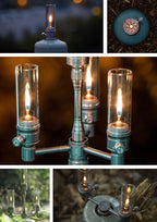 CAMPINGMOON Gas Candle Lantern w/ EN417 Lindal Valve Standrad Camping Canister T-1D