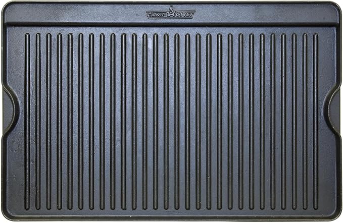 Camp Chef Reversible Pre-seasoned Cast Iron Griddle, Cooking Surface 16" x 24"