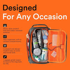 Fitdom Hanging Toiletry Bag Tactical Dopp Kit Case For Men. Perfect For Travel & Storage. Fits Large & Small Cosmetic, Clipper, Toothbrush, Shaving & Shower Care. Best Overnight Organizer