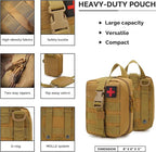 IFAK Trauma First Aid Kit Molle Pouches Emergency Survival Kit for Tactical Military Car Travel Hiking Camping with Vented Chest Seal, Israeli Bandage, Splint, Thermal Blanket, Gloves