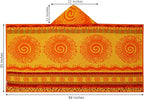 COTTON CRAFT Hooded Beach Towel - Oversized XXL 35x84 Towel with Hood for Adults - The Big Kahuna 7 Foot Extra Large Beach Blanket Towel - Big & Tall Soft 100% Cotton Velour - Sunshine Orange Yellow