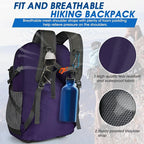IGOLUMON Hiking Backpack 40L Packable Lightweight Camping Backpack Men Women Waterproof Hiking Daypack Outdoor Travel Daypack