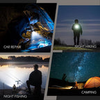 FORTO Compact Rechargeable Spotlight with Adjustable Focus, Handheld Spot Light with Stand, 823m Range, 3 Light Modes and LED Spot Lights Outdoor for Boating Hunting Camping Hiking