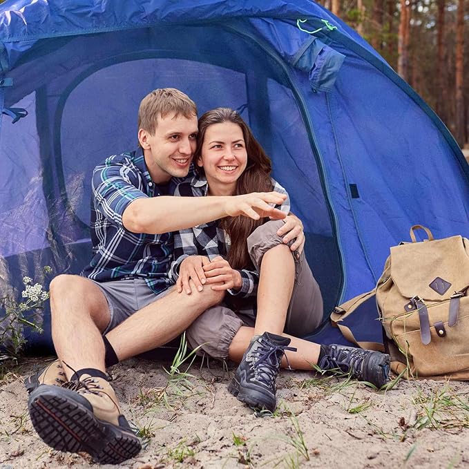 4/6 Person Easy Pop Up Tent, Waterproof, Automatic Setup,2 Doors-Instant Family Tents for Camping, Hiking & Traveling