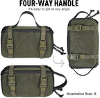 4 Set Tactical Packing Cubes ，Compressible Mesh Duffle Storage Bag,Portable Edc Molle Pouch Organizer.
