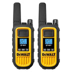 DEWALT DXFRS800 FRS Walkie Talkies Long Range 2 Way Radio, 2 Watt, Waterproof & Rechargeable, 2 Pack