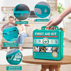General Medi 360 Pieces Hardcase First Aid Kit - Comprehensive Large First Aid Box Contains Premium Medical Supplies for Travel, Home, Office, Vehicle, Camping, Workplace & Outdoor