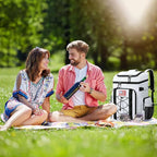 Maelstrom Backpack Cooler,Soft Lightweight Leakproof Cooler Backpack,50 Can Insulated Cooler Bag,Keeps 50 Cans Hot/Cold for Up to 16 Hours,Waterproof Lunch Bag for Men Women-White