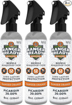 Ranger Ready Repellents Tick Spray and Insect Repellent, Picaridin 20% Bug Spray, Orange Scent, 8 Oz. (Pack of 3)