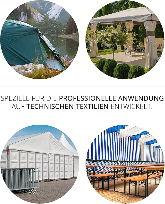 simprax® Tent Waterproofing Spray - Certified Eco-Friendly, UV-Stable & Biodegradable Waterproof Spray | Made in Germany | Waterproofing Spray Enhances Water-Repellency for Tent & Technical Textiles