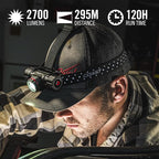 Coast® XPH34R 2075 Lumen USB-C Rechargeable-Dual Power LED Headlamp withPURE Beam® Twist Focus™ and Magnetic Base