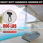 sprookber 304 Stainless Steel Pad Eye Snap Hooks, M6 Heavy Duty Ceiling Hooks, 800 lb Capacity Hammock Swing Hanging kit, Plant Hangers, Marine Hardware Staple Hook Loop with Screws, Set of 8(Black)