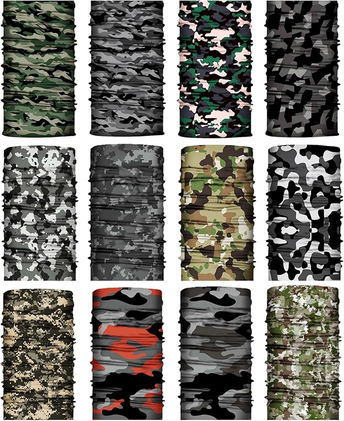 12Pack Summer Balaclava Face Mask Sun UV Protection Hood Breathable Face Mask for Men Women