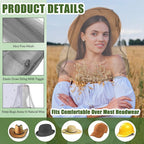 HESTYA 4 Pack Mosquito Bug Net Mesh for Head Mosquito Head Net Face Neck Fly Netting Hood from Insect Bugs Gnats for Outdoor