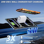 10FT for iPhone Charger Fast Charging Cord, 20W Fast USB C Charger Block with 3 Pack 10 ft Extra Long Charging Cable for iPhone 17/17 Pro/17 Pro Max/Air/16 Pro Max/16 Plus/15 Pro Max/15, iPad Pro/Mini