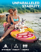 Bigfly 11'6×35" Super Wide Inflatable Stand Up Paddle Board, Ultra Stable Wide SUP for 2+1 People/Family/Big Size, 100L Backpack, All-Round Sup Board, US Big Fin