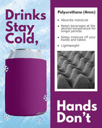 PartyPrints 1000 Pack Fuchsia Blank Can Cooler Sleeves, Customizable Bulk Can Coolers, Extra-Thick Collapsible Drink Insulator Sleeve, Beer Can Coolers for Party Beverages