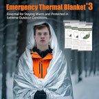 Emergency Radio Hand Crank Solar, 5000mAh/18500mWh Emergency Weather Radio, Solar Crank Radios with NOAA/AM/FM, Rechargeable Headlight, Thermal Blanket, Paracord Bracele, for Outdoor & Home