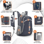 Seektop Small Hiking Backpack 12L to 15L Expandable Travel Packable Waterproof Daypack Lightweight Hiking Bag for Women Men