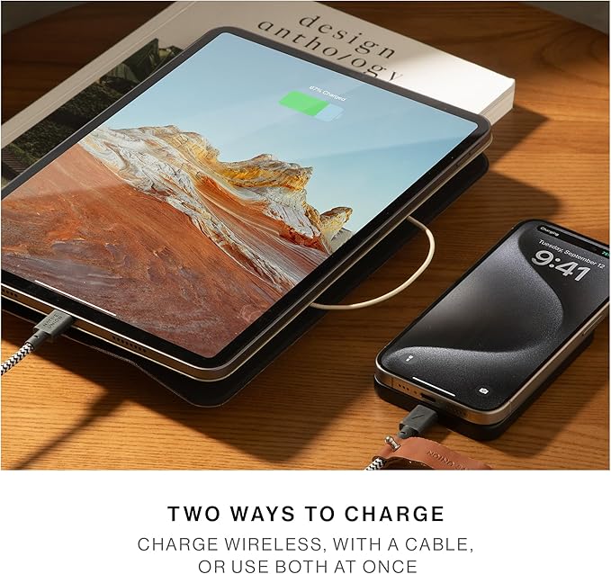 Native Union Active Power Bank | Magnetic - MagSafe Compatible 5000mAh 15W Portable Charger - USB-C Cable Included - Compatible with iPhone Air, 17, 17 Pro Max, 17e, AirPods Pro 3 & More (Apricot)