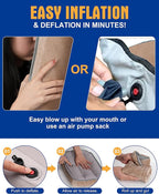 Ultralight Inflatable Camping Pillow for Sleeping – Soft Velvet Cover, Compact & Portable, Ergonomic Neck Support, Machine Washable Air Pillow, Perfect for Travel, Hiking, Backpacking – Brown