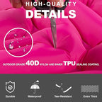 Sleeping Pad with Pillow, Self Inflating Extra-Thick, Ultralight Sleeping Mat, Built-in Pump, Ultimate for Camping, Hiking, Traveling, Airpad, Carry Bag, Compact & Lightweight Air Mattress (Purple)